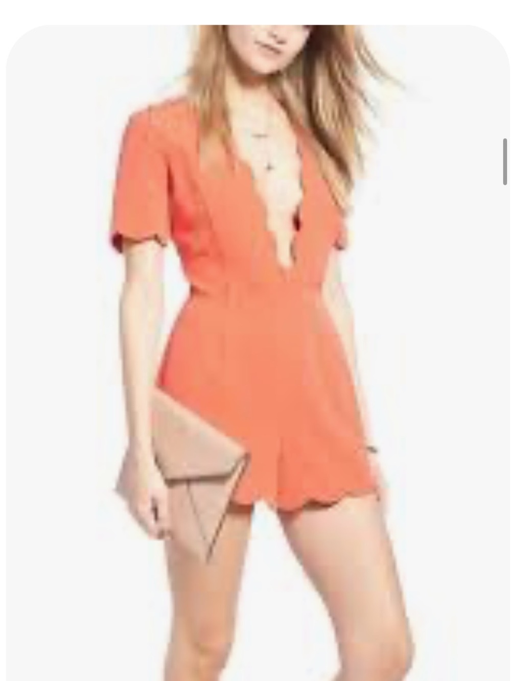 Storee scallop plunger romper XS